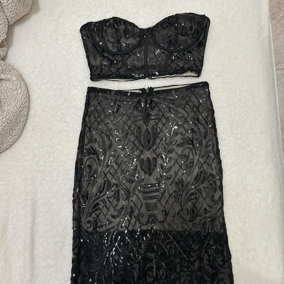 Lulu's Black Strapless Two-Piece Dress - Picture 4 of 4